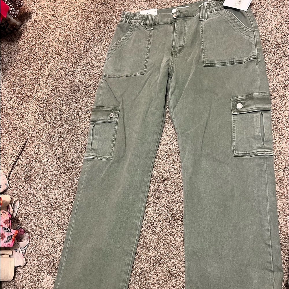 Velvet Olive Green Trousers
